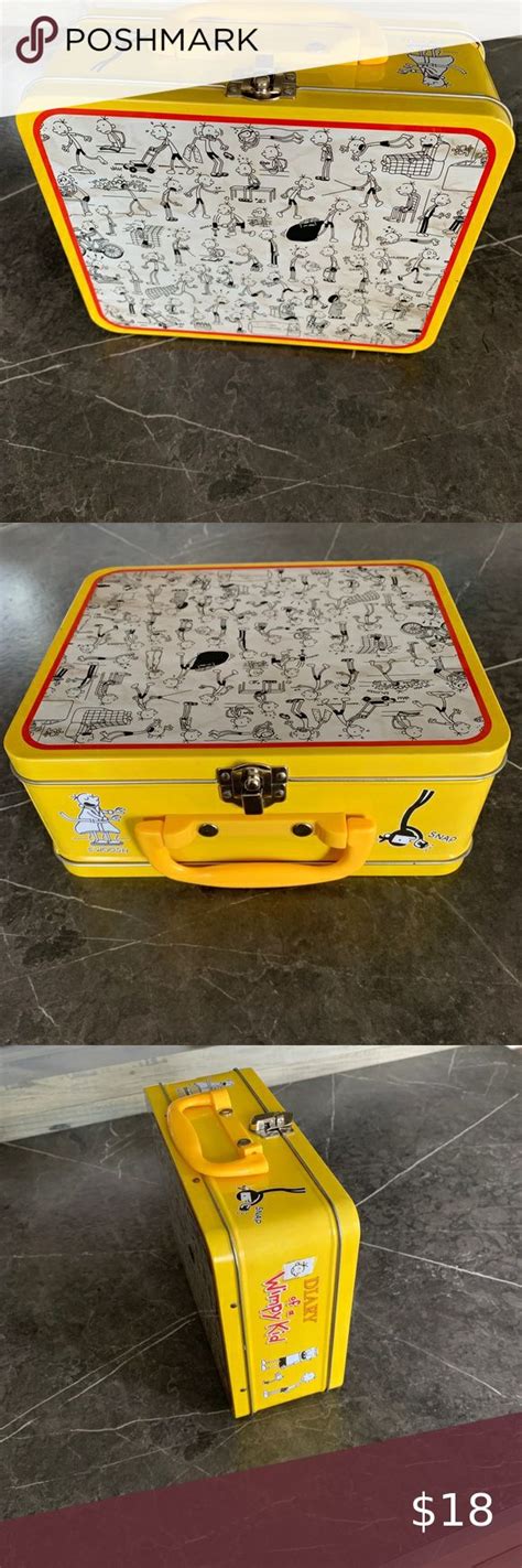 Diary of a Wimpy Kid Yellow Metal Lunchbox Storage Box  